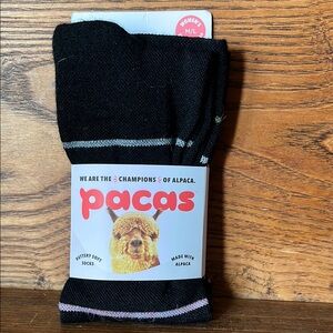 Black Striped Alpaca Compression Socks